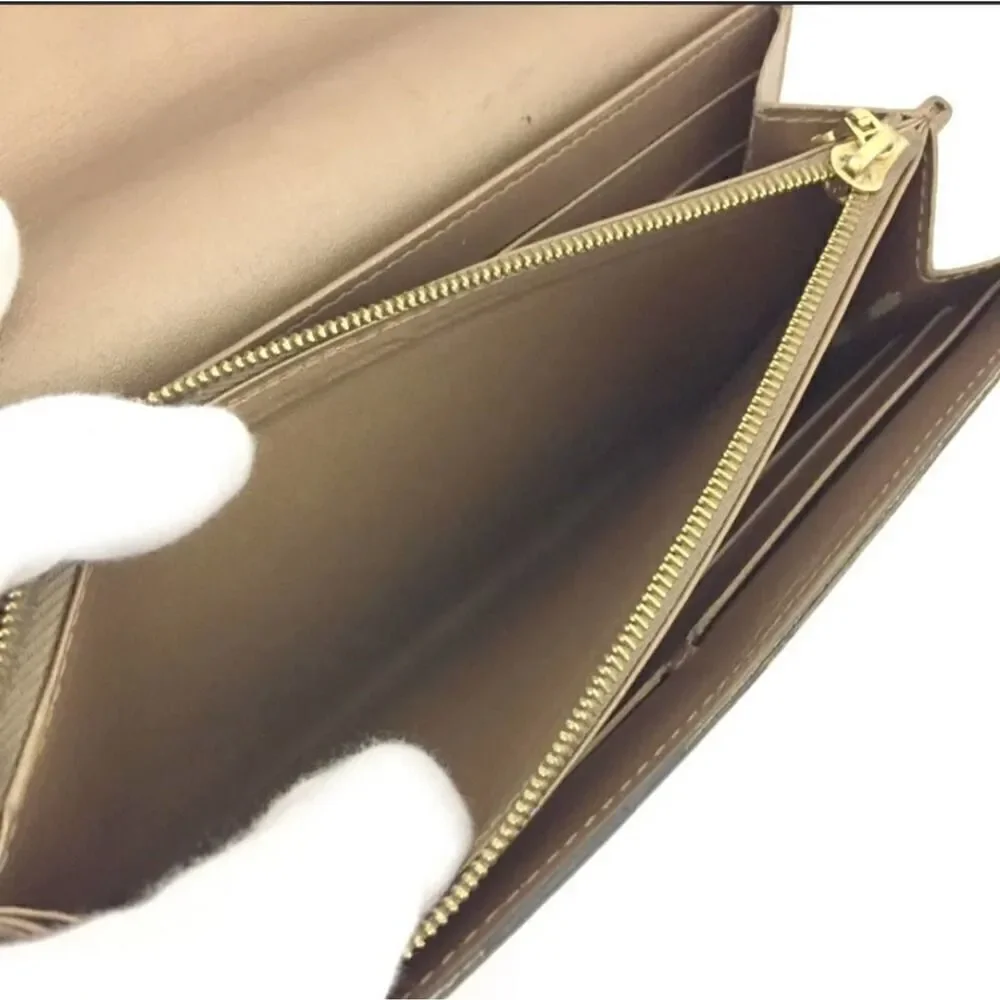 Authentic Louis Vuitton Monogram Vernis Sarah Long Bifold Wallet /R5198